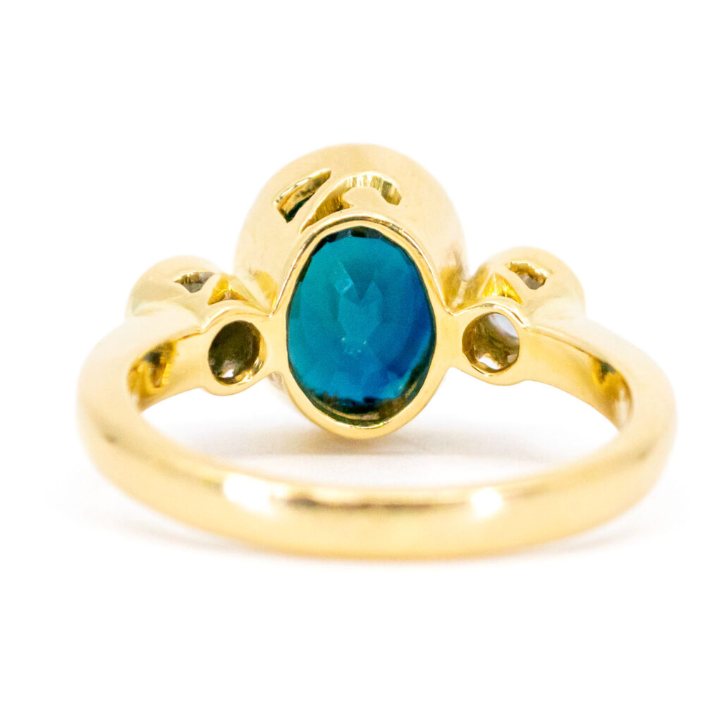 Sapphire Diamond 18k Retro Ring 12239-7380 Image4