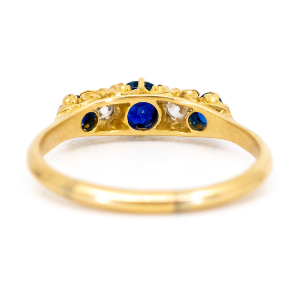 Sapphire Diamond 18k Row Ring 12270-7401 Image5