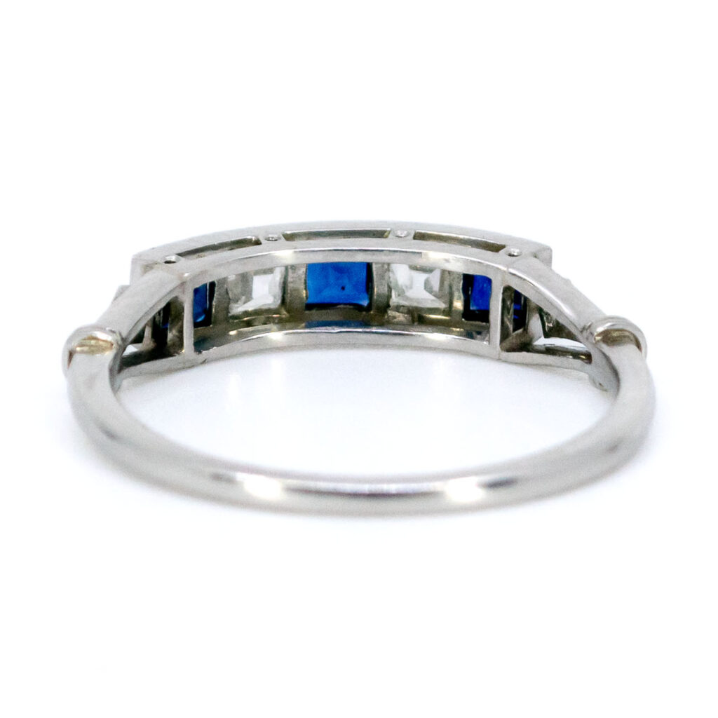 Anello in platino con diamanti e zaffiri 12327-2329 Image4