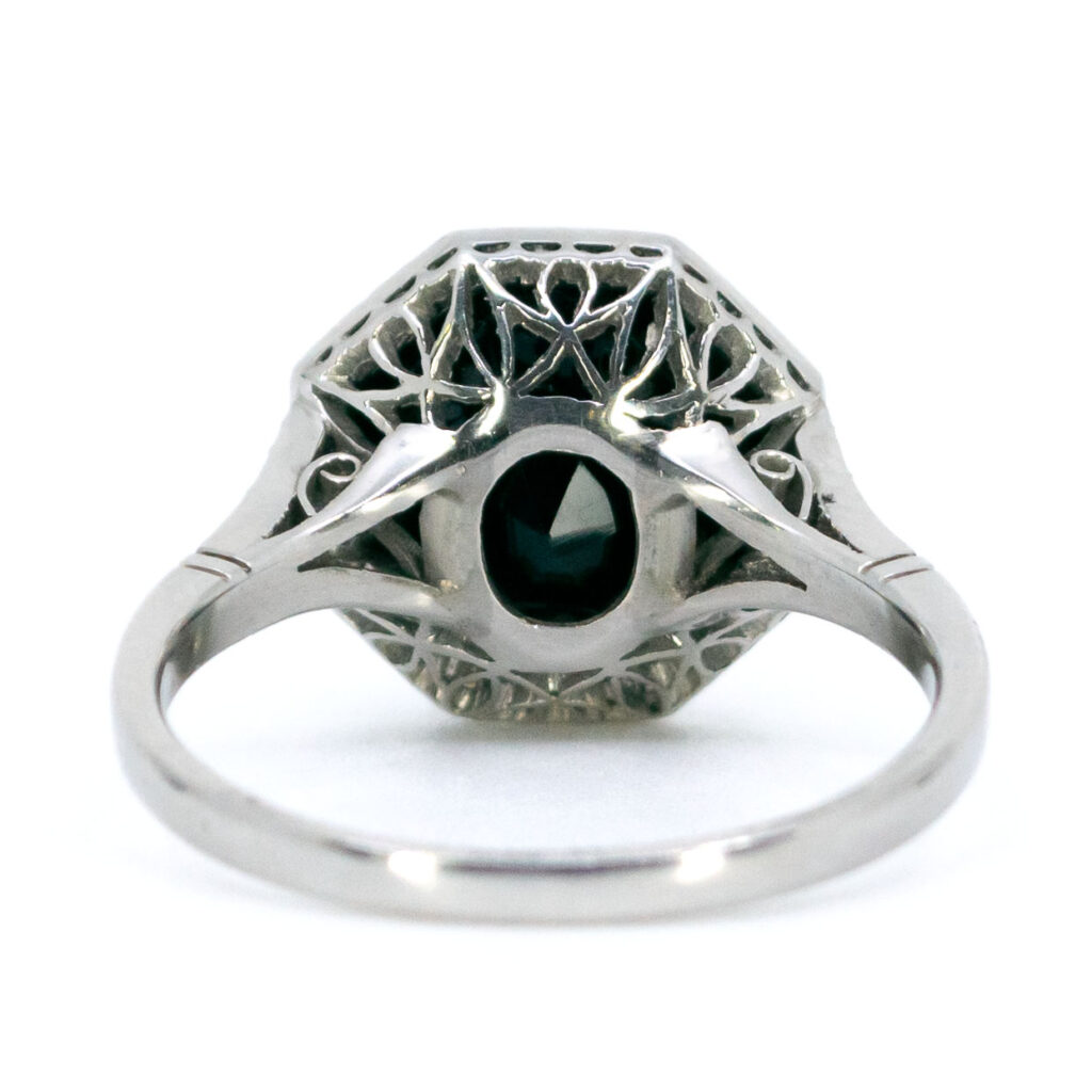 Onyx diamanten platina achthoekige ring 12330-2332 Afbeelding4