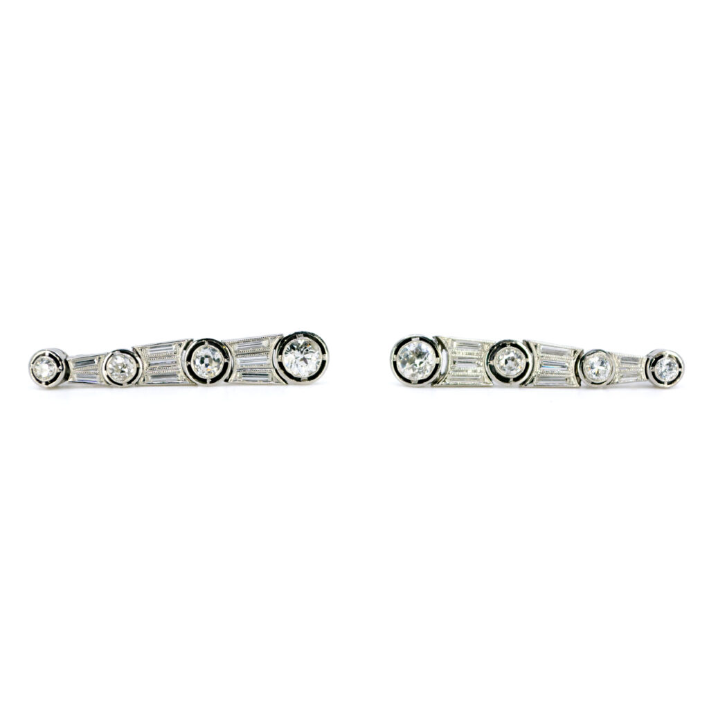 Diamond Platinum Drop Earrings 12343-2344 Image4