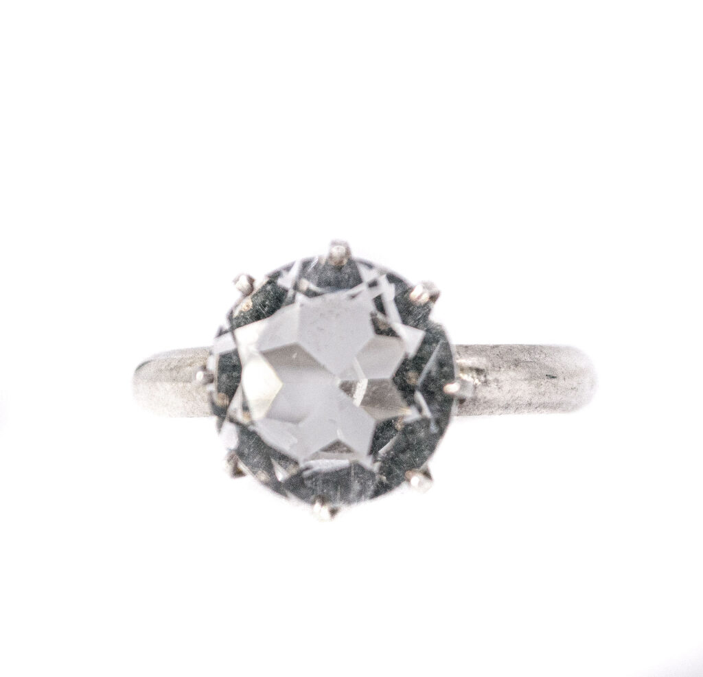 Quartz Silver Solitaire Ring 12625-8000 Image1