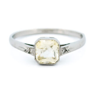 Anello solitario in platino con zaffiro e diamanti 12664-5035 Image1