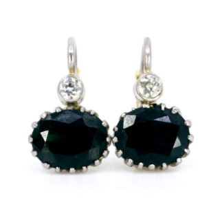 Sapphire Diamond 14k Platinum Pendant Earrings 12731-8009 Image1