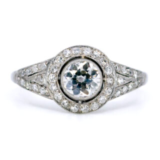 Diamond Platinum Halo Ring 12837-5048 Image1