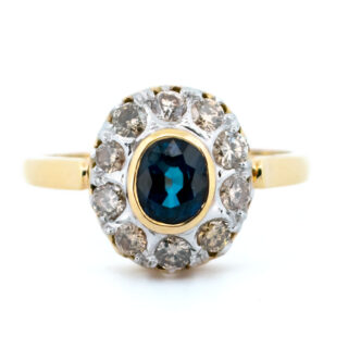Sapphire Diamond 14k Cluster Ring 12864-8041 Image1