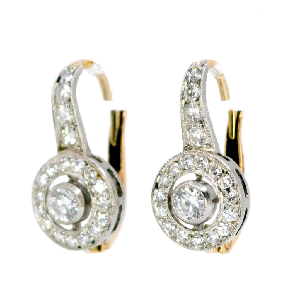 Diamond Platinum Target Earrings 13154-5049 Image2