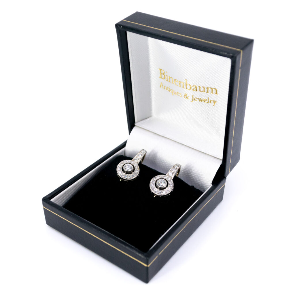 Diamond Platinum Target Earrings 13154-5049 Image3