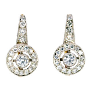 Diamond Platinum Target Earrings 13154-5049 Image1