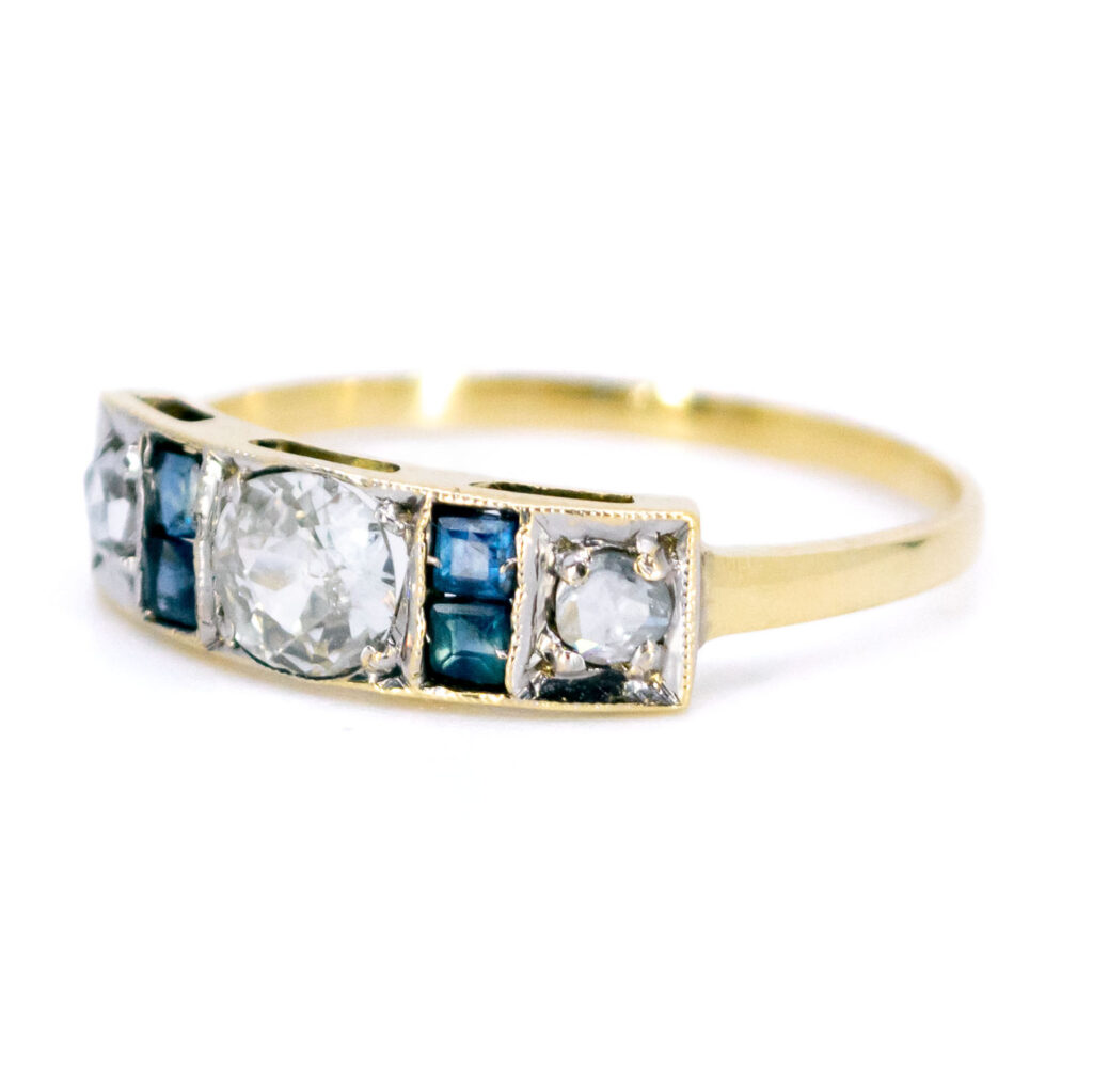 Diamond Sapphire 14k Row Ring 13197-5071 Image2