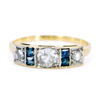 Diamond Sapphire 14k Row Ring 13197-5071 Image1