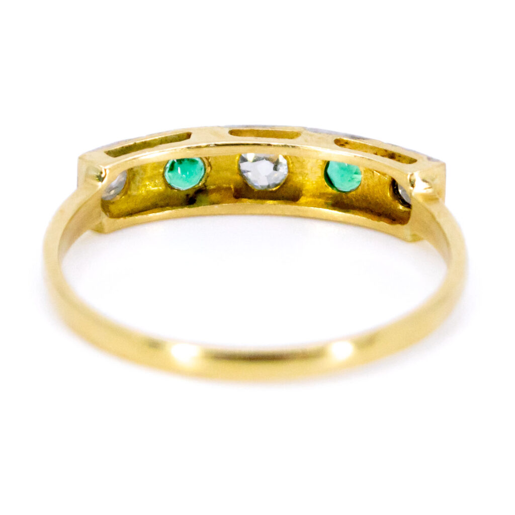 Diamond Emerald 14k Row Ring 13199-5073 Image4