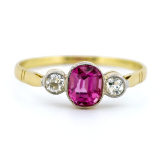 Sapphire Diamond 14k Trilogy Ring 13200-5074 Image1