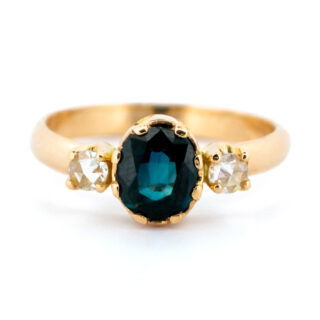 Sapphire Diamond 14k Trilogy Ring 13257-5086 Image1
