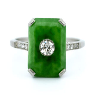 Diamond Jade Platinum Ring 13258-5087 Image1