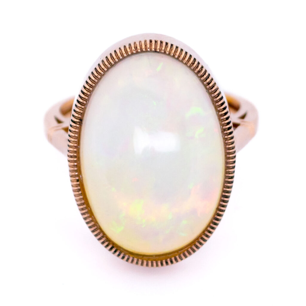 Opaal 14k ovale ring 13303-8130 Afbeelding1