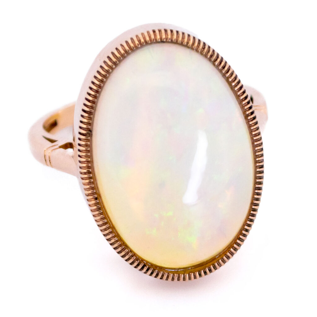 Opaal 14k ovale ring 13303-8130 Afbeelding4