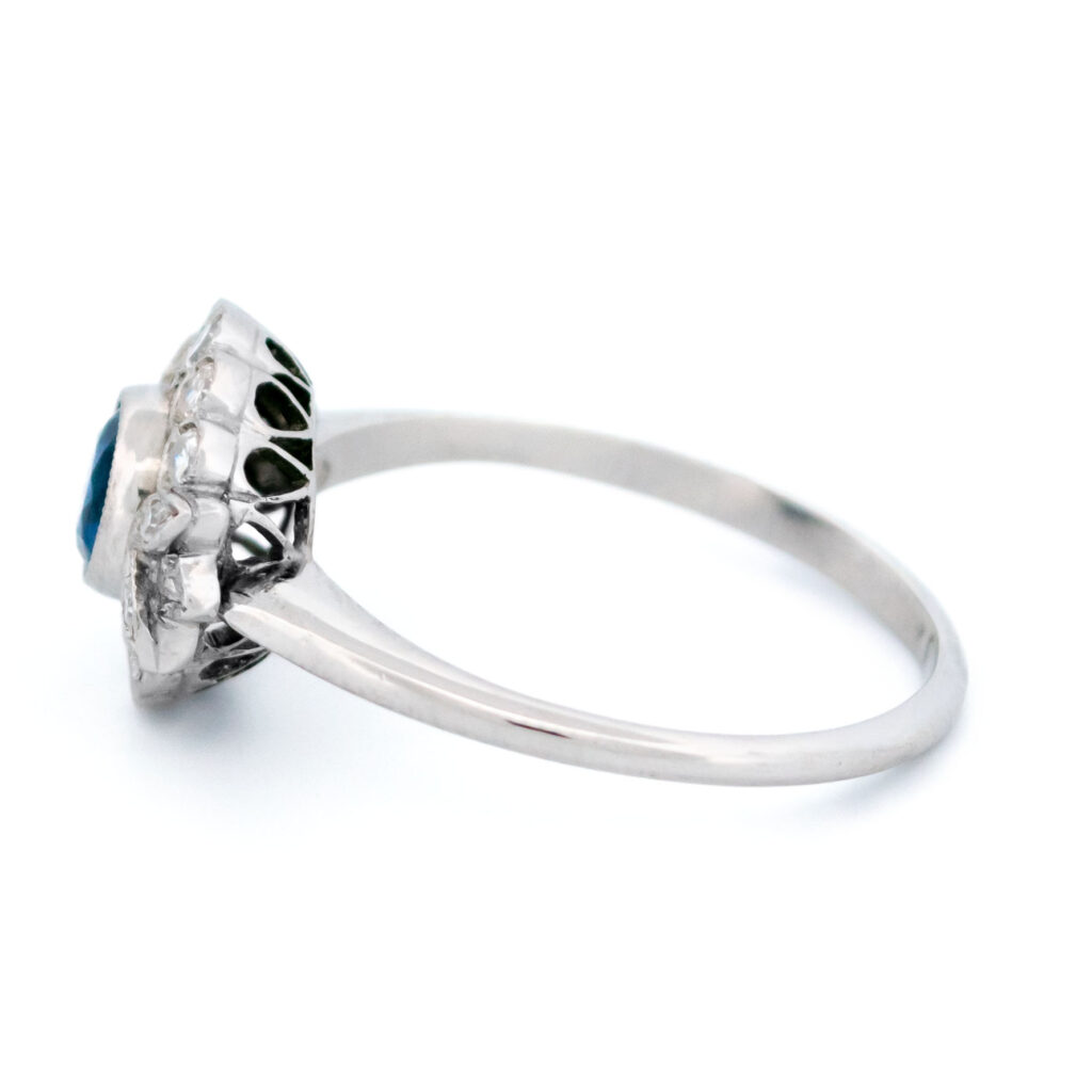 Diamond Sapphire Platinum Ring 13310-5092 Image5