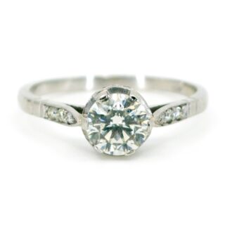 Diamond Sapphire Platinum Solitaire Ring 13613-5030 Image1