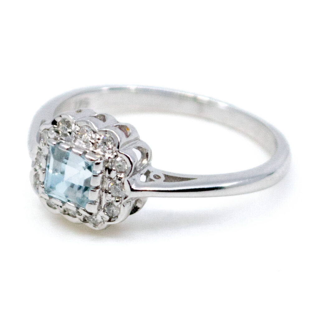 Aquamarin Diamant 14k Ring 13762-0240 Bild2