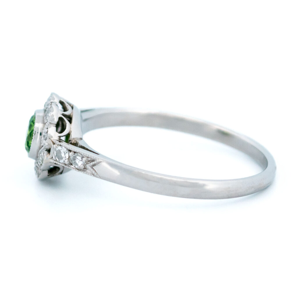 Demantoid Diamond Platinum Cluster Ring 14267-5111 Image5