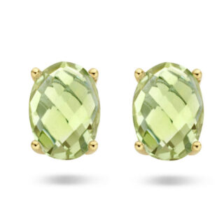 Prasiolite (Green Amethyst) 14k Oval-Shape Earrings 14303-8295 Image1