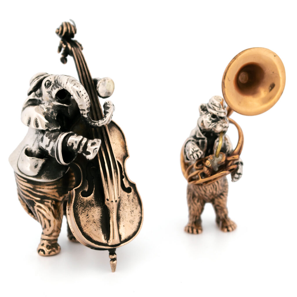 Silver Copper "Bear Playing Sousaphone" Miniature 14338-3050 Image5