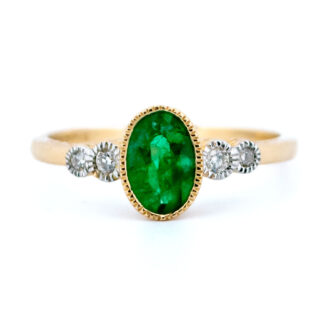 Diamond Emerald 14k Oval-Shape Ring 14990-8453 Image1