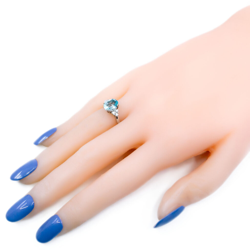 Aquamarine Diamond 18k Entourage Ring 14995-8458 Image5