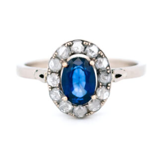 Sapphire Diamond 18k Cluster Ring 15164-8518 Image1
