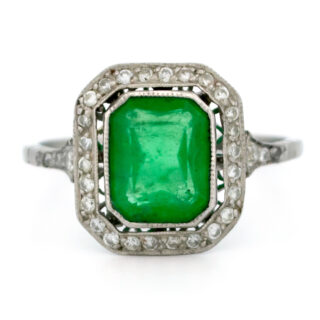 Diamant-Smaragd-Platin-Ring 15298-4932 Bild1