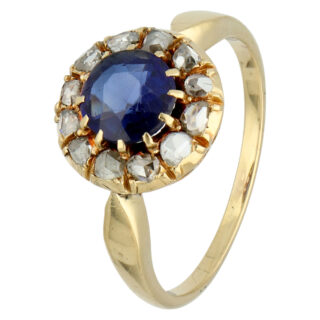 Diamond Sapphire 14k Cluster Ring 15461-8569 Image1