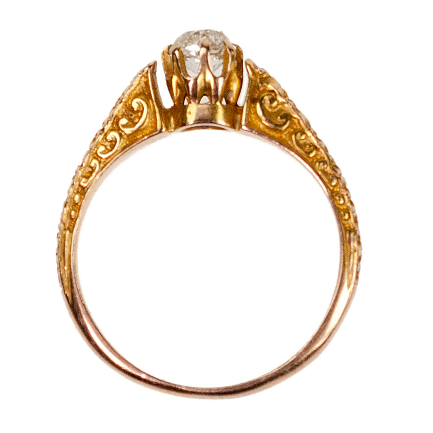 Diamond 18k Solitaire Ring 231-1351 Image3