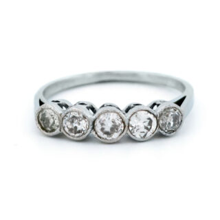 Diamond Platinum Row Ring 385-0458 Image1