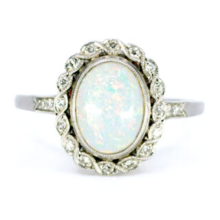 Opal Diamond Platinum Anel Oval 5611-4755 Image1