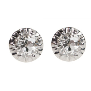 Diamond Platinum Solitaire Earrings 5837-1869 Image1