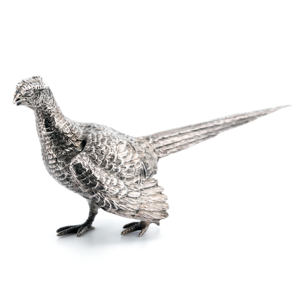 Zilveren miniatuur "fazant" 6716-2430 Afbeelding1