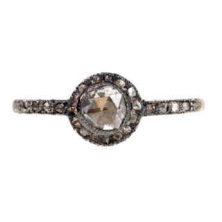 Antiker Ring aus 14 Karat Silber mit Diamanten 7311-0718 Bild1