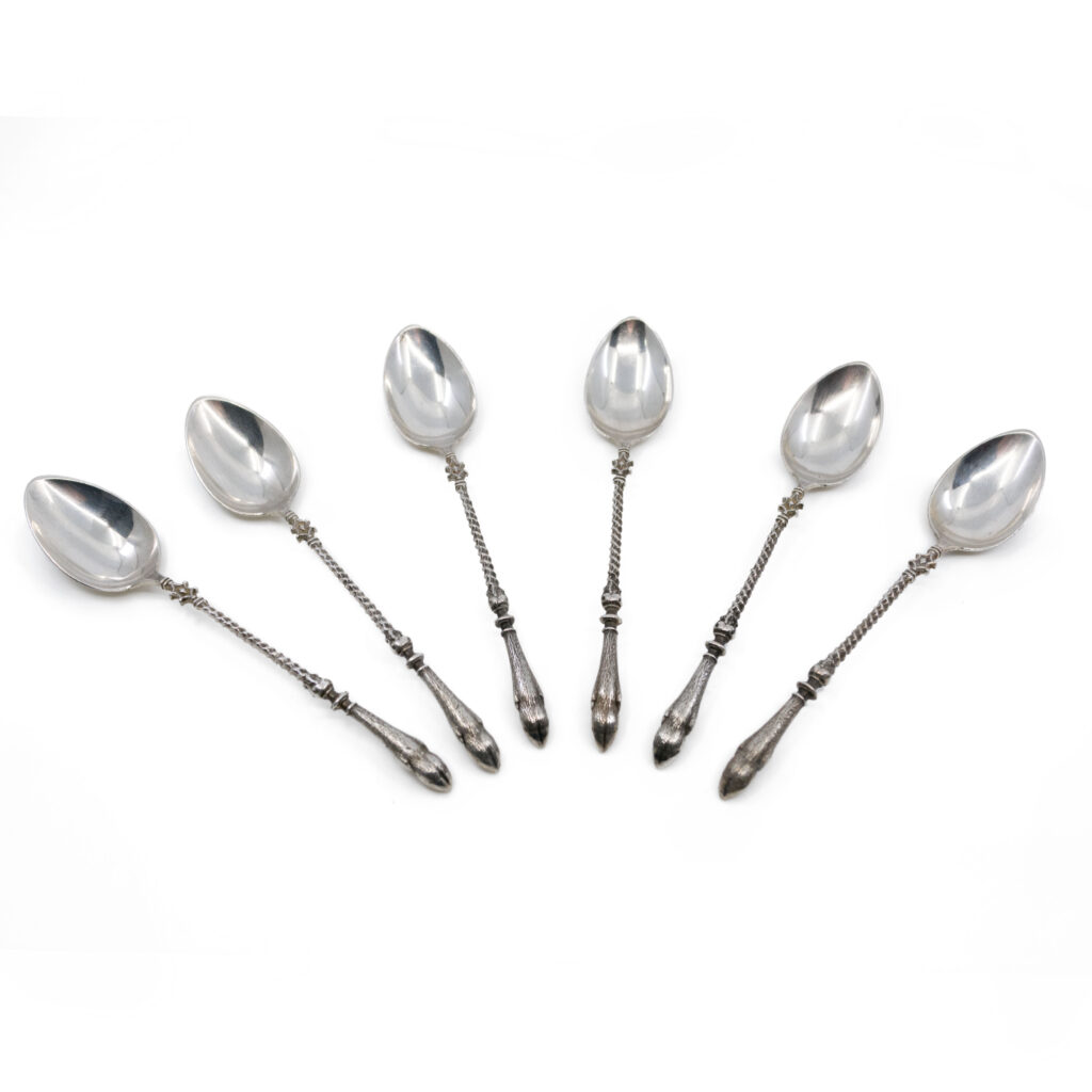 Set di cucchiai antichi in argento 7913-2892 Immagine1