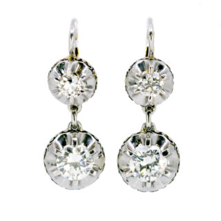 Diamond Platinum 18k Pendant Earrings 8597-2074 Image1