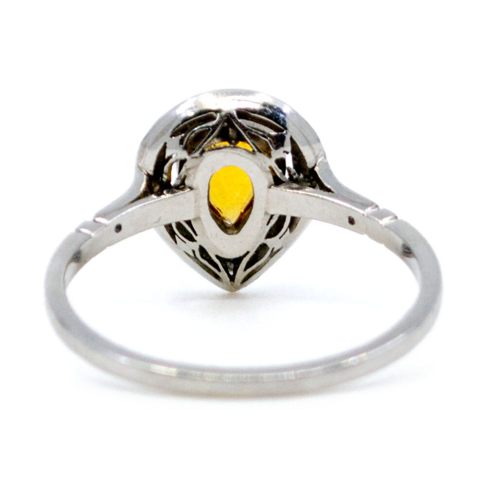 Diamond Sapphire Platinum Cluster Ring 8662-4946 Image4