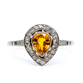 Diamond Sapphire Platinum Cluster Ring 8662-4946 Image1