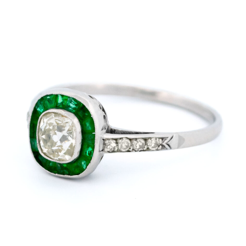 Binenbaum Emerald Halo Ring 8803-4967 Image4