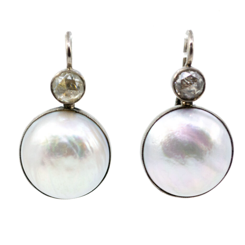 Pearl Diamond 14k Earrings 8813-6219 Image1