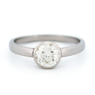 Anello di fidanzamento solitario in platino con diamante 10381-0042 Immagine1