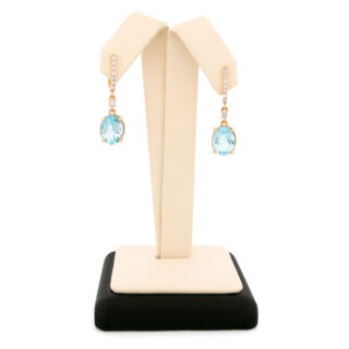 Aquamarine Diamond 14k Pendant Earrings 15162-8516 Image1