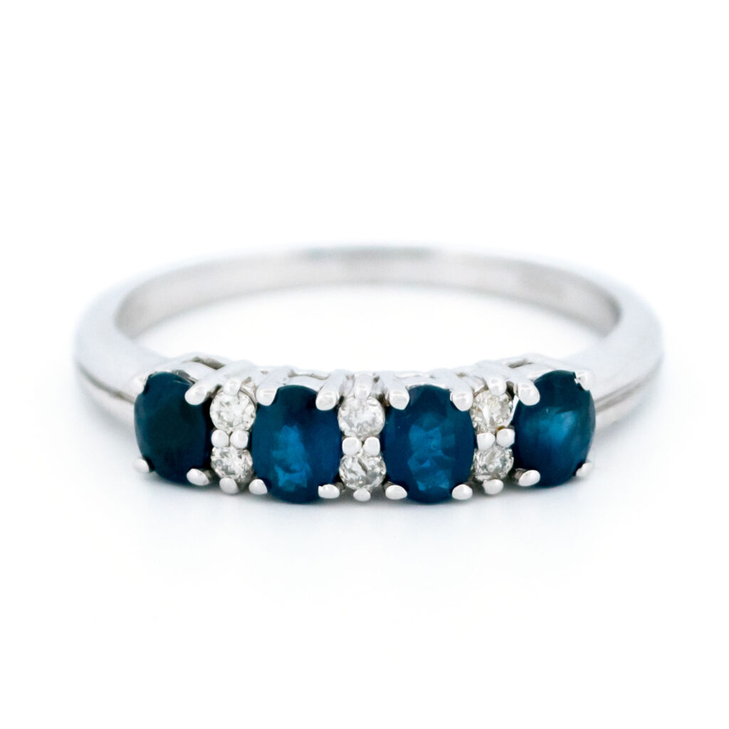 Diamond Sapphire 14k Row Ring 15464-8572 Image1