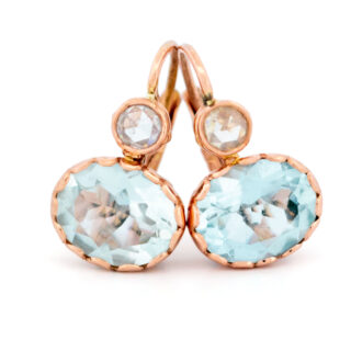 Aquamarine Diamond 14k Pendant Earrings 15568-7114 Image1