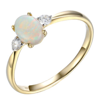 Diamond Opal 14k Trilogy Ring 15780-8629 Image1