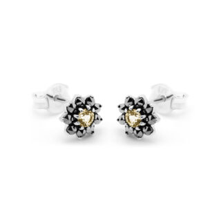 Citrine Marcasite (Pyrite) Silver Cluster Earrings 15081-1973 Image1